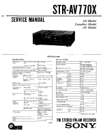 Sony STR-AV770X - Service Manual1-0